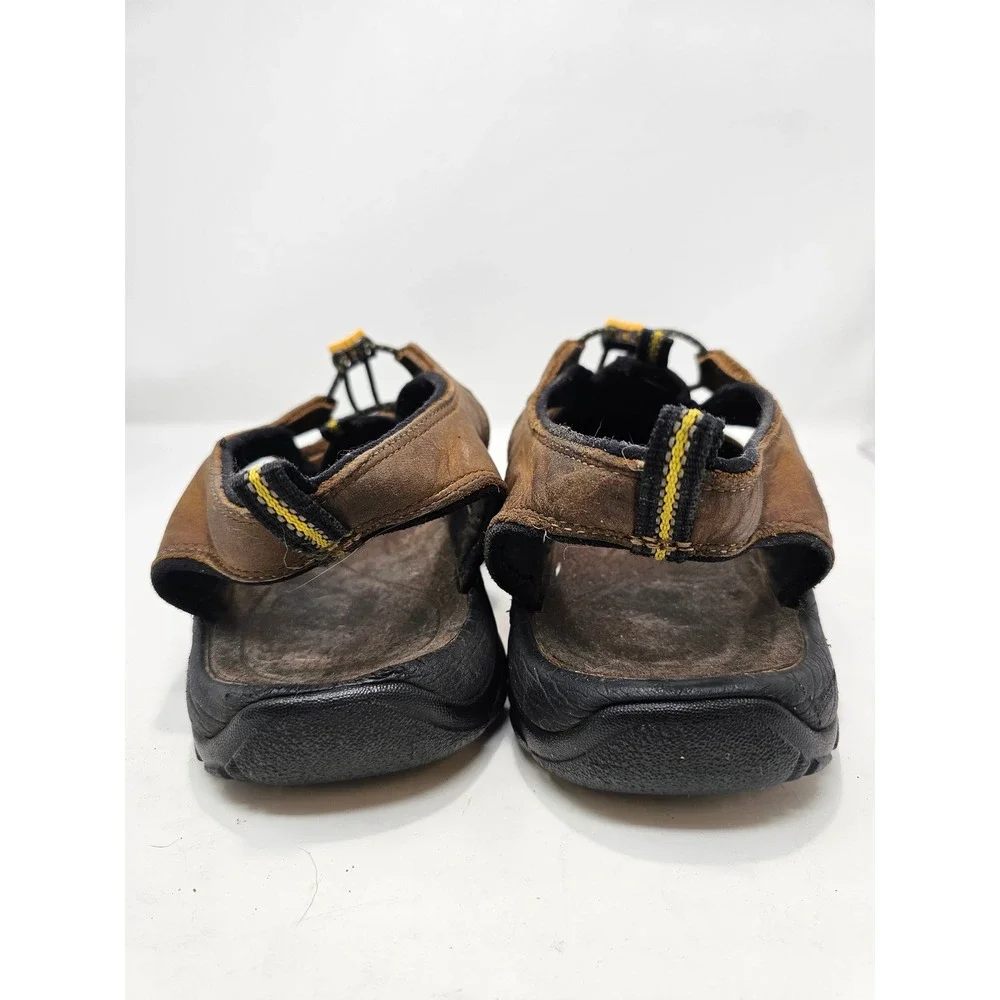 Keen‎ Newport Brown Leather Fisherman Sandals Mens Water Hiking Shoes Toe Guard